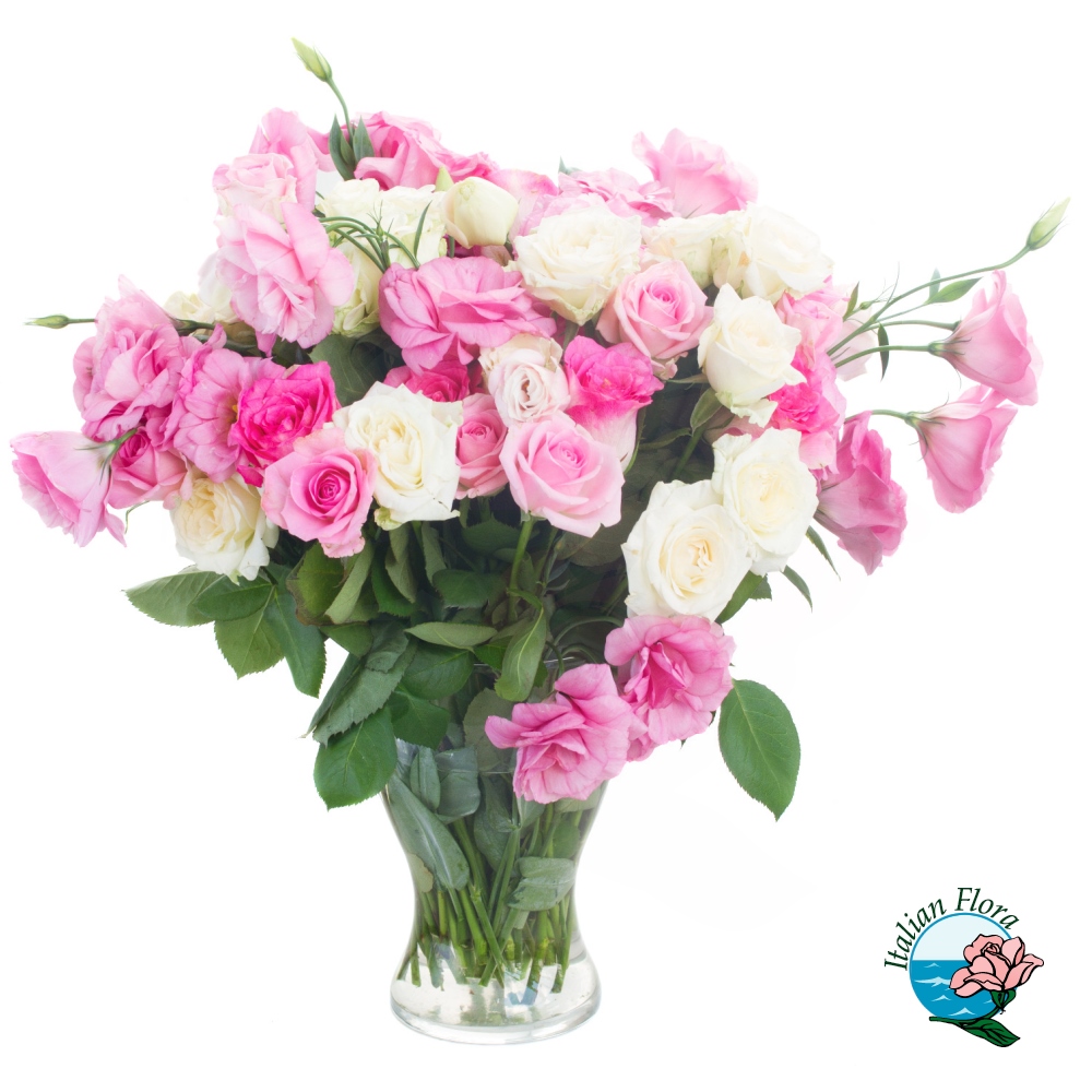 12 (4)_1000px Bouquet di roselline rosa e avorio
