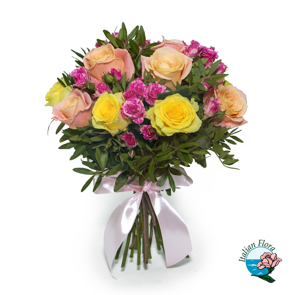 bouquet-giallo-arancio-e-fuxia-2_1000px Bouquet di roselline colorate