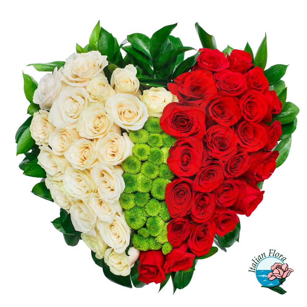 48_1000px Cuore di rose rosse e bianche